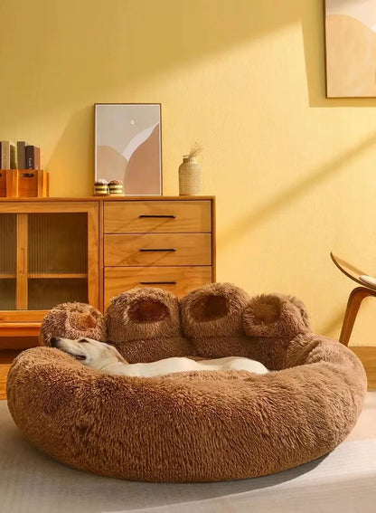 1Pcs Kennel Winter Warm Medium and Large Dog Corgi Golden Retriever Dog Bed Velvet Sofa Sleeping Mat Four Seasons Pet Products