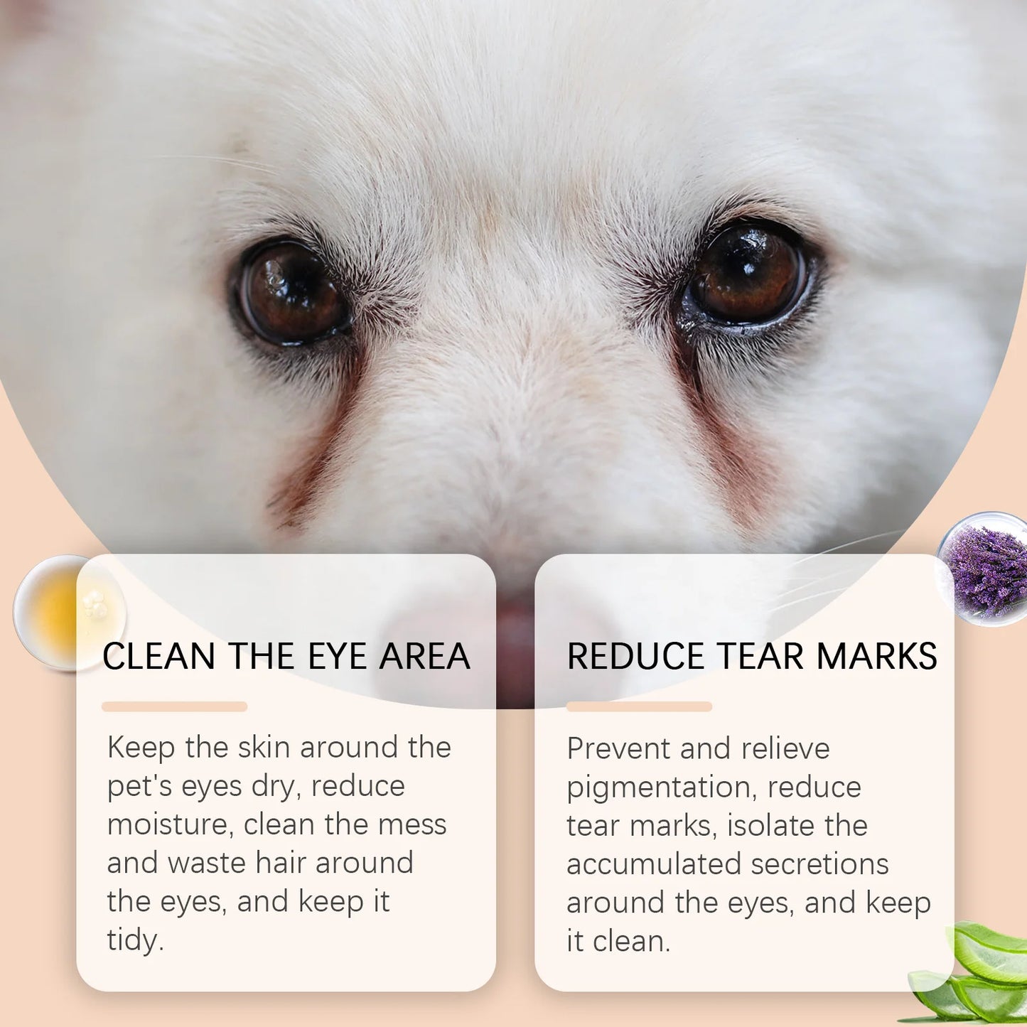 YEGBONG Pet Tear Stains Remover Balm 30g Eye Dogs Eye Stain Cleaning Cream Keep Drying Prevent Pigmentation Reduce Tear Marks