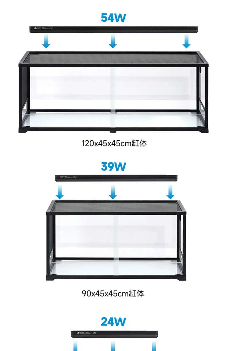 T5 Reptile Light Fixture 8W Reptile Terrarium Hood 5.0/10.0 UVB Light Bulb Fluorescent Tube for Bearded Dragon Lizards Tortoises