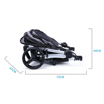 Foldable Large Four-Wheeled Pet Stroller Medium Size for Dogs Samo Golden Retriever Outing Dog Cart Comfortable Go out Stroller
