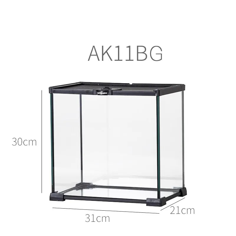 Rainforest Glass Terrarium for Reptiles Snake Tree Frog Bearded Dragon Lizard Gecko Spider Habitat Tank with Decorations