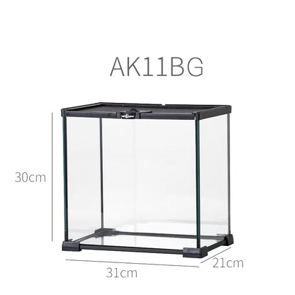 Rainforest Glass Terrarium for Reptiles Snake Tree Frog Bearded Dragon Lizard Gecko Spider Habitat Tank with Decorations