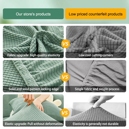 Jacquard Sofa Cover Couch Cover Sofa Cover Elastic Soft Versatile Furniture Protection Cover Pet Proof Living Room Household Use