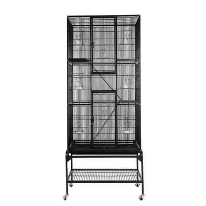 3 Layers Platform Chinchilla Sugar Glider Cockatiel Steel Cage Parrot Bird Cage Large Breeding Aviary Outdoor