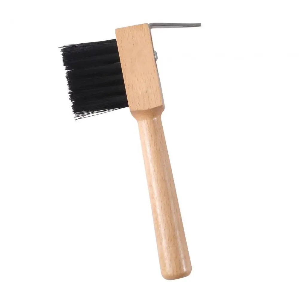 Wooden Handle Horses Hoof Pick Grooming Brush Farming Tools Hoof Cleaning Brush Trimming Stainless Steel Horses Grooming Pick