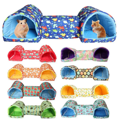 Hamster House Guinea Pig Bed Cave House Hideout for Dwarf Rabbit Bunny Ferret Hamster Chinchilla Hedgehog Washable Cage Nest