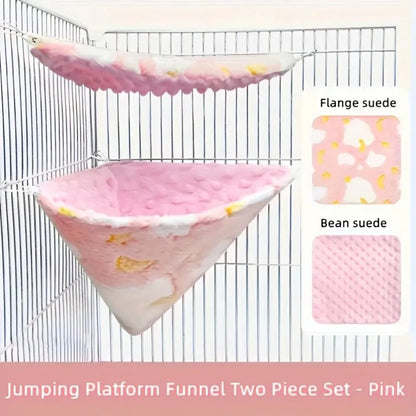 Fashion Hanging Small Pet Cage Flannel Velvet Warm Pet Hammock Breathable Squirrel Beds for Sugar Glider Parrot Hamster