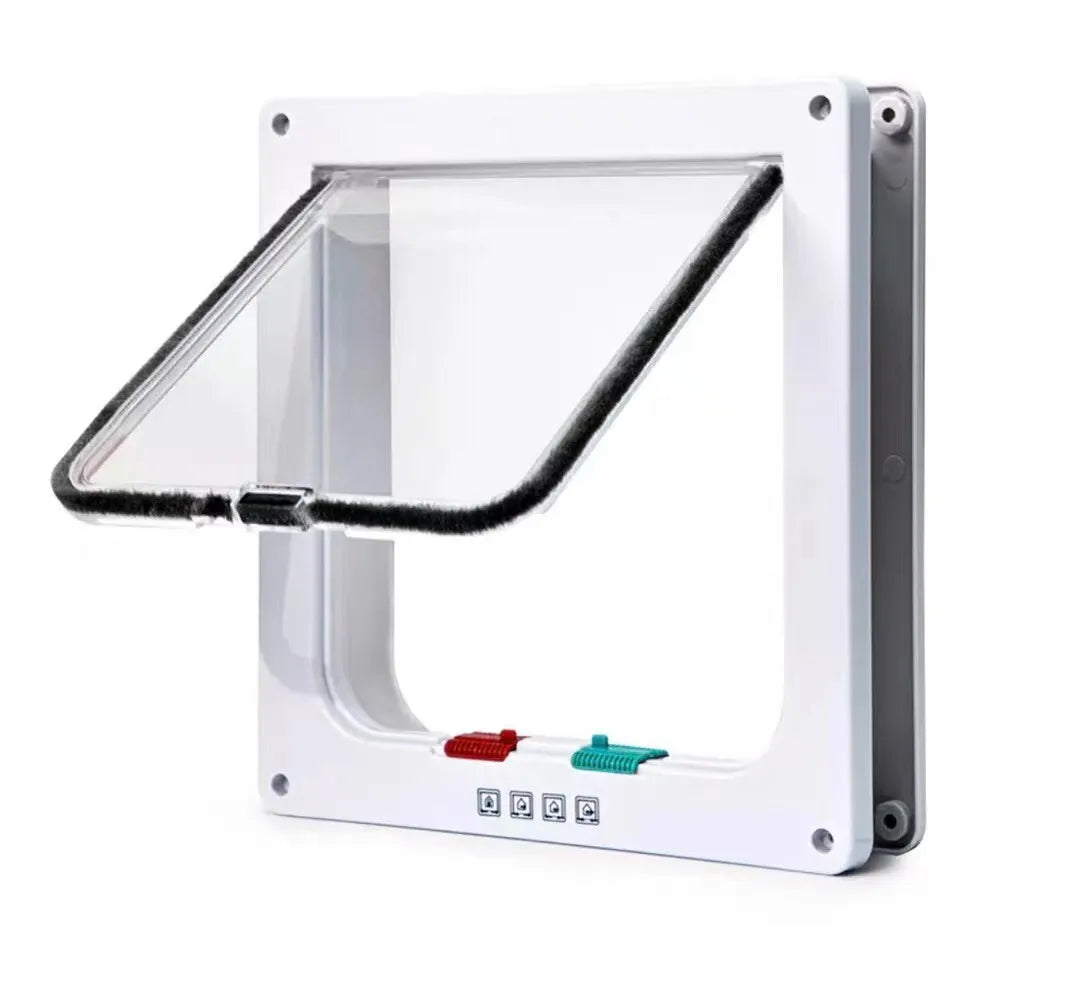Smart Pet Door Automatic Closing Cat Door Secure Dog Doors Convenient Cat Doors SelfLocking Safe Durable Puppy Gates