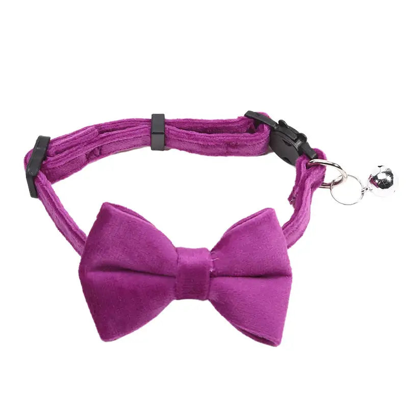 Pet Collars New Pet Bow Bell Collars Cute Cat Collars Pet Supplies Multicolor Adjustable Pets Dressing Tool Pets Accessories