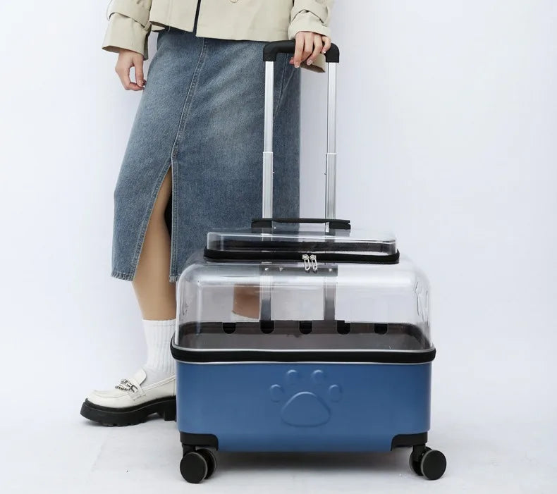 Portable Dog Strollers Carriers Travel Luxury Transparent Cats Strollers Cheap Outdoor Small Medium Suitcase Pets Supplies