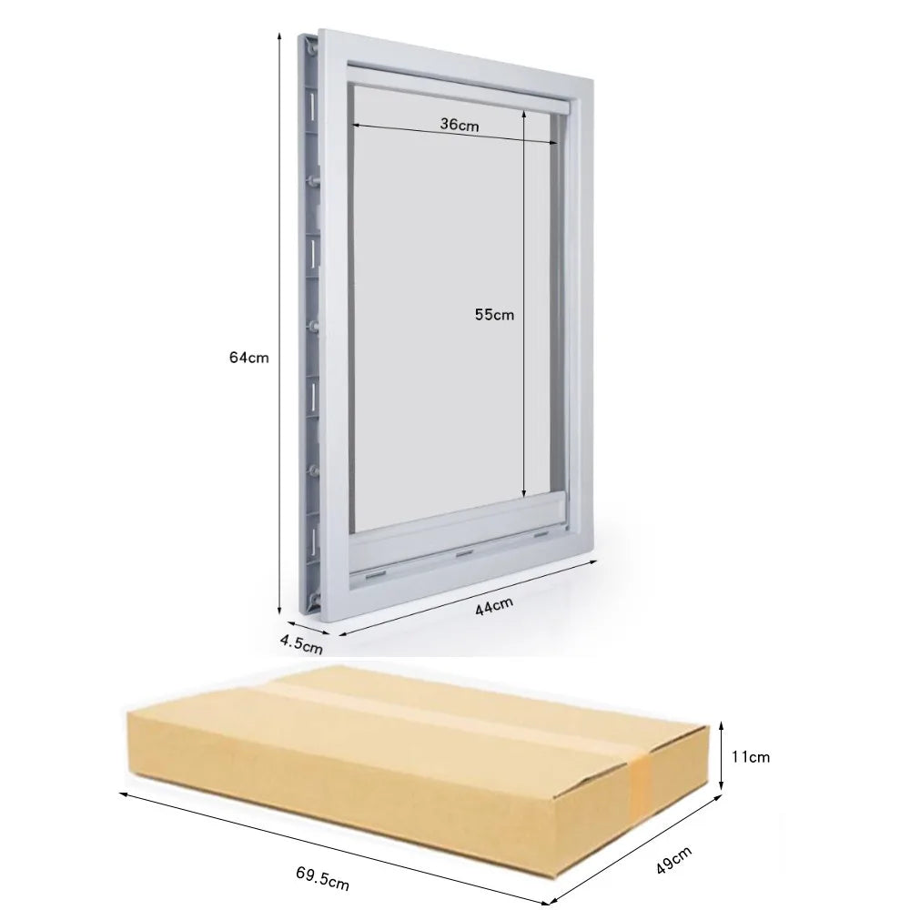 2XL Inner Flap 55*36cm Big Dog Door for Wooden Doors HQ ABS Flame PVC Enter Outer Anti Raining Cover Insulated Cold Weather