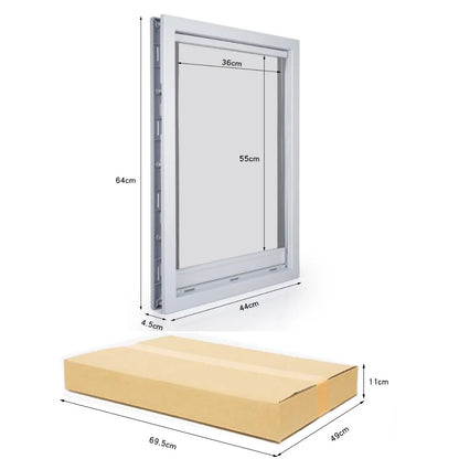 2XL Inner Flap 55*36cm Big Dog Door for Wooden Doors HQ ABS Flame PVC Enter Outer Anti Raining Cover Insulated Cold Weather