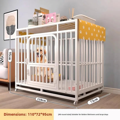 Indoor Large Medium Dog Cage with Toilet Pet Dog House Fence for Samoyed Labr Dog Cages Kennels And Run Outdoor Supplies