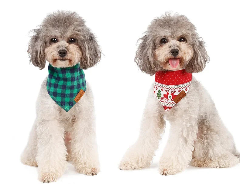 Dog Bandana Collar Scarf for Puppy & Cat Small Medium Large Dogs Adjustable Collars Pet Handkerchief Bibs Dress-up Accessories
