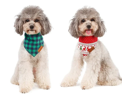 Dog Bandana Collar Scarf for Puppy & Cat Small Medium Large Dogs Adjustable Collars Pet Handkerchief Bibs Dress-up Accessories