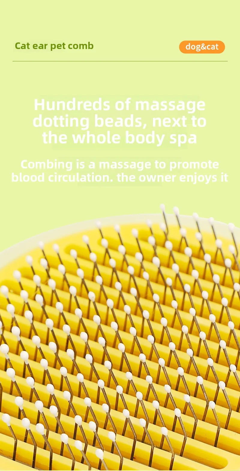 Cat Dog Grooming Brush Deshedding Tool for Loose Fur Removal Slicker Brush Pet Hair Care Essential