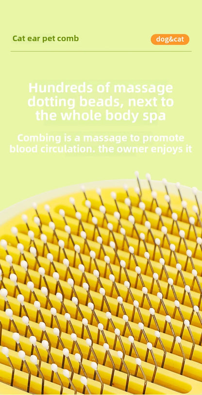 Cat Dog Grooming Brush Deshedding Tool for Loose Fur Removal Slicker Brush Pet Hair Care Essential