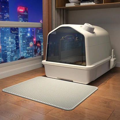 Cat Litter Box, Fully Enclosed, Odorless and Deodorizing, Extra Large Size for External Splashing in Cat Toilets, Cat Litter Box