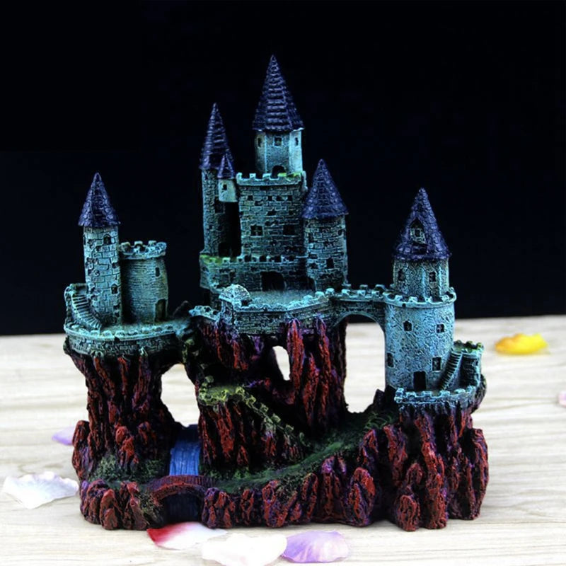 Aquarium Decoration Antique Castle Safe for Freshwater and Saltwater Fish Tank