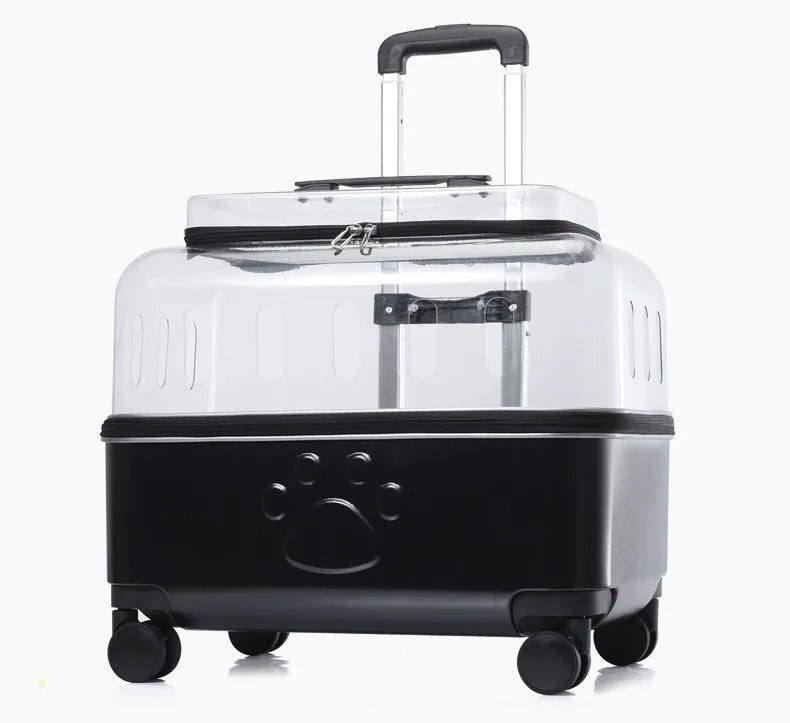 Portable Dog Strollers Carriers Travel Luxury Transparent Cats Strollers Cheap Outdoor Small Medium Suitcase Pets Supplies
