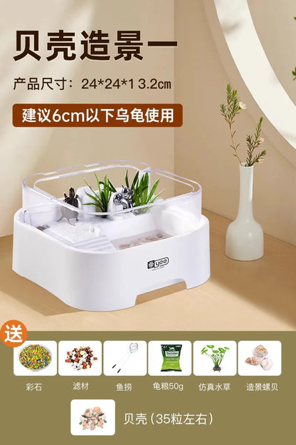 Turtle Tank, Home Brazilian Turtle Pot, Decorative Item, Grass Turtle Breeding Box, Tank Sun Deck