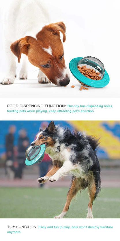 Durable Dog Food Feeder Interactive Toys Chew Proof Pet Dog Cat Toys Wobble Ball Food Feeder for Powerful Chewers Training
