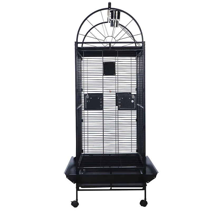 NO STOCK, PLEASE DONT BUY Wire Iron Metal Bird Cage with Wheel Aviary Canary Pigeon Breeding Aviaries Large Bird Cages