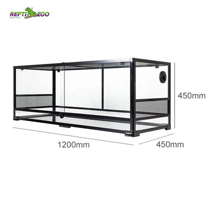REPTIZOO RK0222 64 Gal Reptile Terrarium Glass Snake Tank Chameleon Cage Bearded Dragon Tank 242L Reptile Enclosure