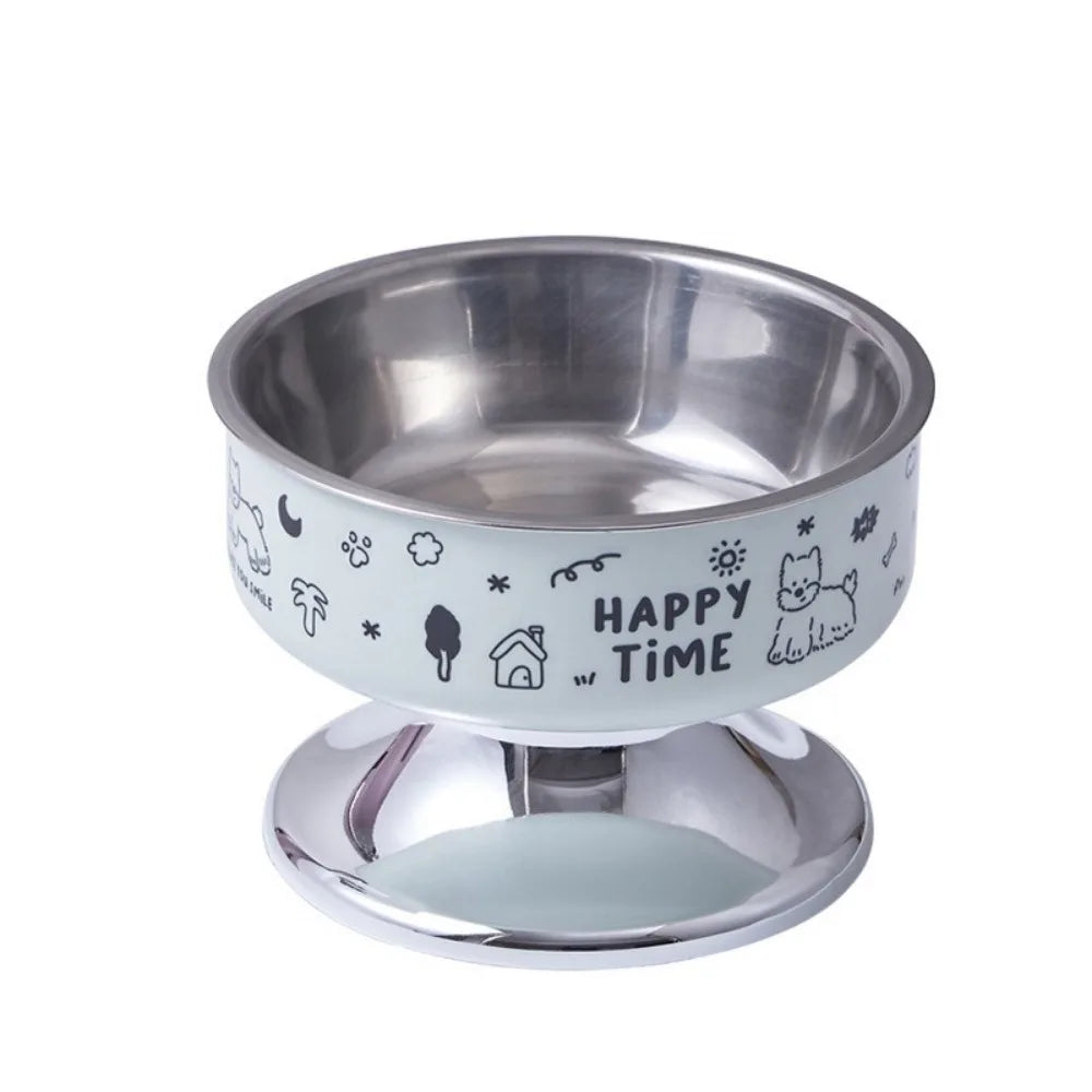 Cartoon Pet High Foot Bowl Large Capacity Neck Protection Cat Food Water Bowl Anti-slip Detachable Elevated Cat Bowl