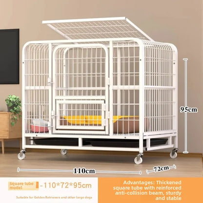 Indoor Large Medium Dog Cage with Toilet Pet Dog House Fence for Samoyed Labr Dog Cages Kennels And Run Outdoor Supplies