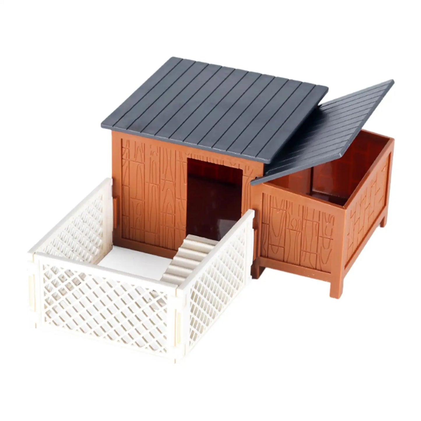 Chicken Cage,Building Toy,Farm Landscape Model,Yard Building Model,Miniatures Chicken House Farmhouse Toy for Boys