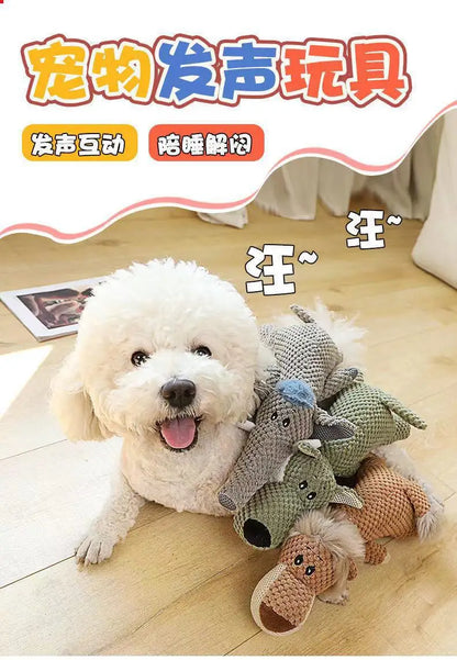 Pet toys dogs and cats bone resistant tear resistant bite resistant sound making grinding teeth cotton rope plush pet dog