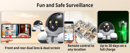 Pet Surveillance Cam era | 360° Robot Came ra,Baby Pet Camer a, Bidirectional Dialogue,Motion Detection,Dog/Cat/Baby/Elderly
