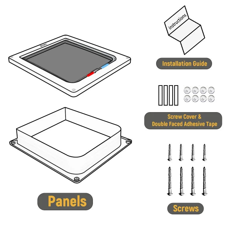 Smart Pet Door Automatic Closing Cat Door Secure Dog Doors Convenient Cat Doors SelfLocking Safe Durable Puppy Gates