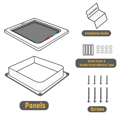 Smart Pet Door Automatic Closing Cat Door Secure Dog Doors Convenient Cat Doors SelfLocking Safe Durable Puppy Gates