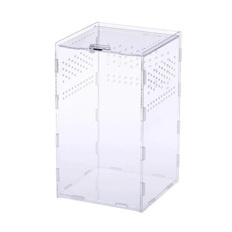 Acrylic Transparent Reptile Breeding Box Terrarium Habitat Insect Spider Lizard Scorpion Feeding Cage Arboreal Enclosure Case