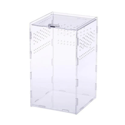 Acrylic Transparent Reptile Breeding Box Terrarium Habitat Insect Spider Lizard Scorpion Feeding Cage Arboreal Enclosure Case