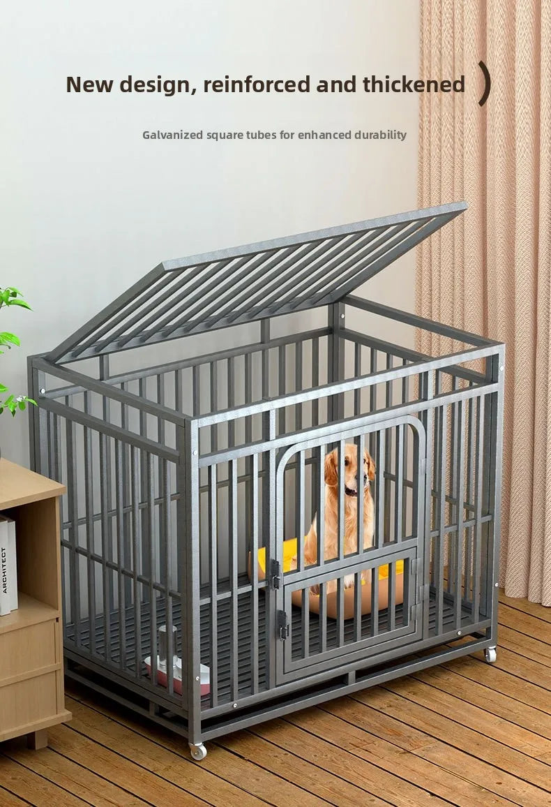Indoor Large Medium Dog Cage with Toilet Pet Dog House Fence for Samoyed Labr Dog Cages Kennels And Run Outdoor Supplies