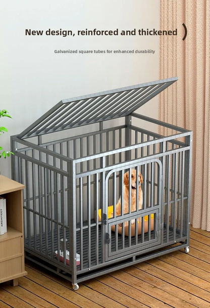Indoor Large Medium Dog Cage with Toilet Pet Dog House Fence for Samoyed Labr Dog Cages Kennels And Run Outdoor Supplies