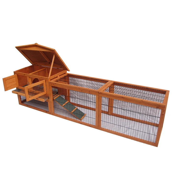 Rabbit Cage Large Size Rabbit Hutch House Breeding Cage Home Tent Villa Rainproof Antiseptic Yard Balcony Double Garden