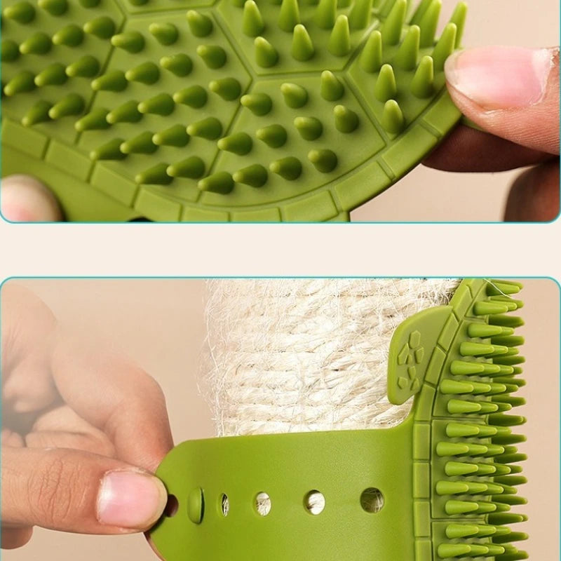 Cat Grooming Brush Self Cleaning Silicone Massage Comb for Kittens Cat Toy Accessories Wall Corner Scratcher Pet Cat Brush Comb