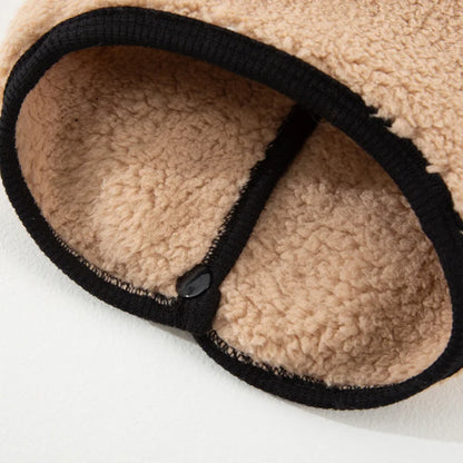 Letter Fleece Dog Clothes Winter Warm Vest  Sleeveless Button Clothe Teddy Chihuahua Embroider Fleece Suit Dog Parts Pet Product