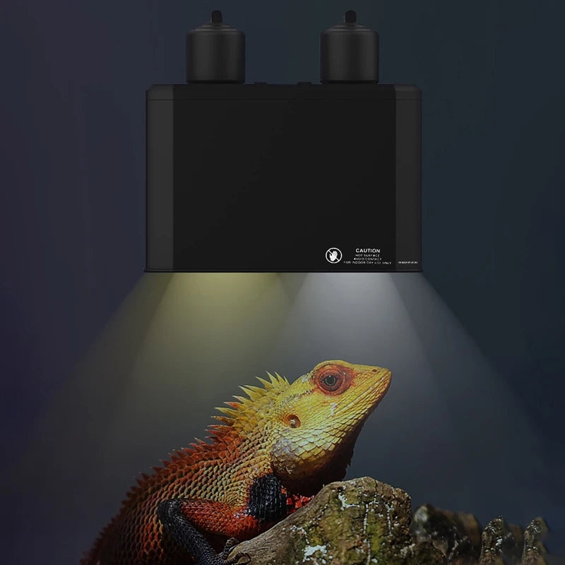 Sun Lamp Heating Pet Reptile Turtle Feeding Box Rainforest Tank UVB Integrated Lampshade Lighting Shades Lizard Turtle Breeding