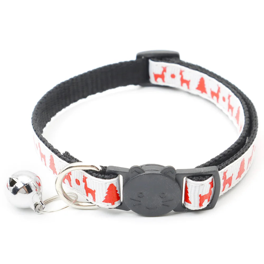 20pcs/ lot Dog Collar Christmas Ornaments Neck Ring Xmas Dog Leash Tag Accessories Cat Ring Holiday Gifts