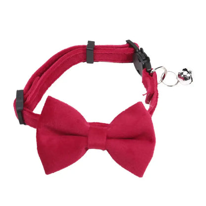Pet Collars New Pet Bow Bell Collars Cute Cat Collars Pet Supplies Multicolor Adjustable Pets Dressing Tool Pets Accessories