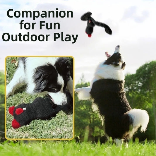 Portable Long Eared Rabbits Pet Stuffed Animal Bite-Resistant Dog Chew Tooth Cleaning Soft Gnawing Puppy Medium Small Dog