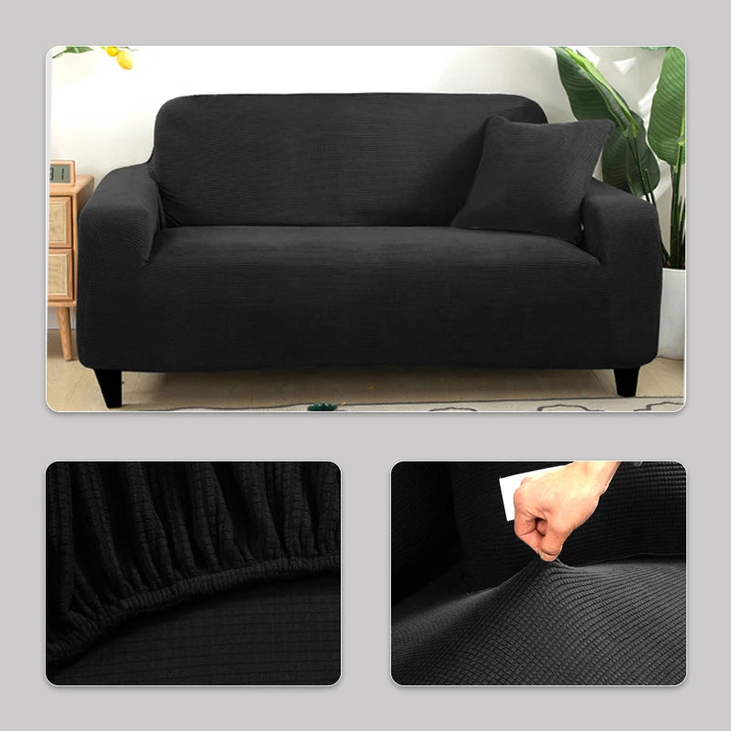 Jacquard Sofa Cover Couch Cover Sofa Cover Elastic Soft Versatile Furniture Protection Cover Pet Proof Living Room Household Use