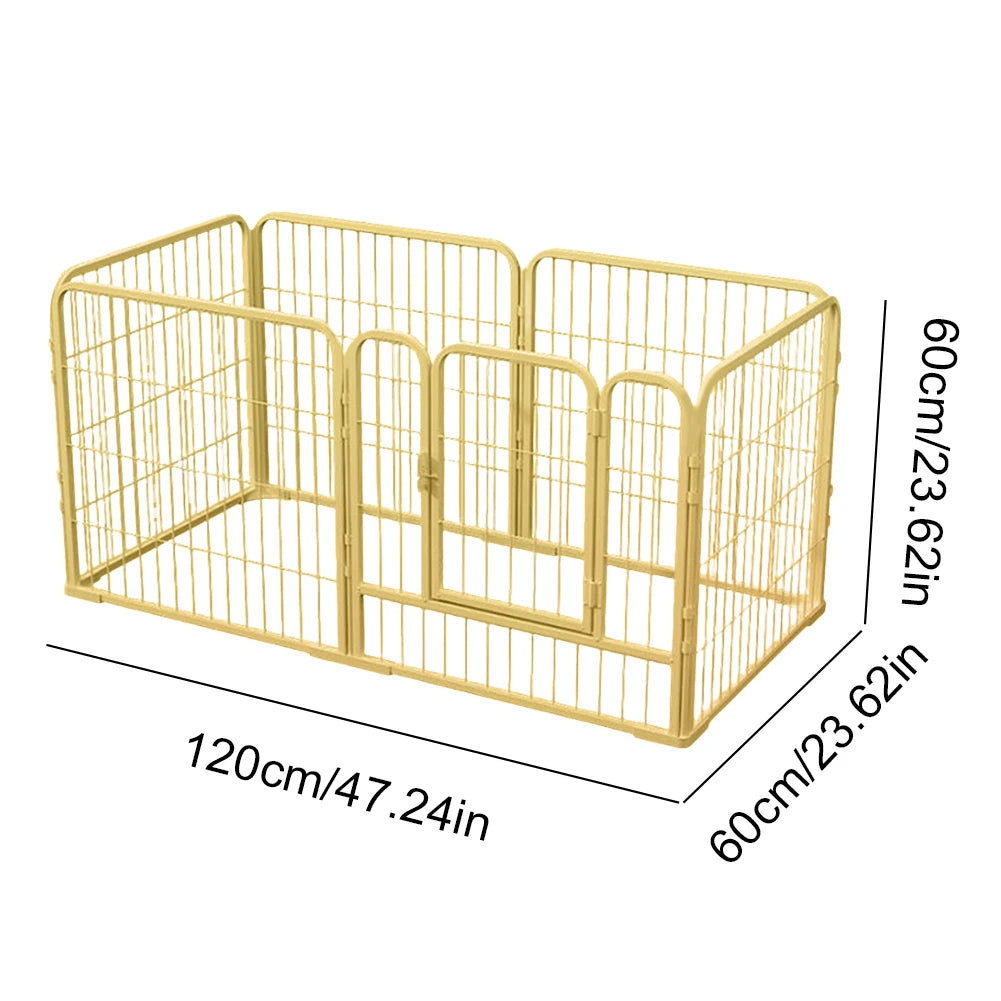 6 Panels Dog Fence Playpen Foldable Exercise Puppy Kennel Cage Heavy Duty Dog Exercise Fence for Dog Cat Rabbit Pet Exercise