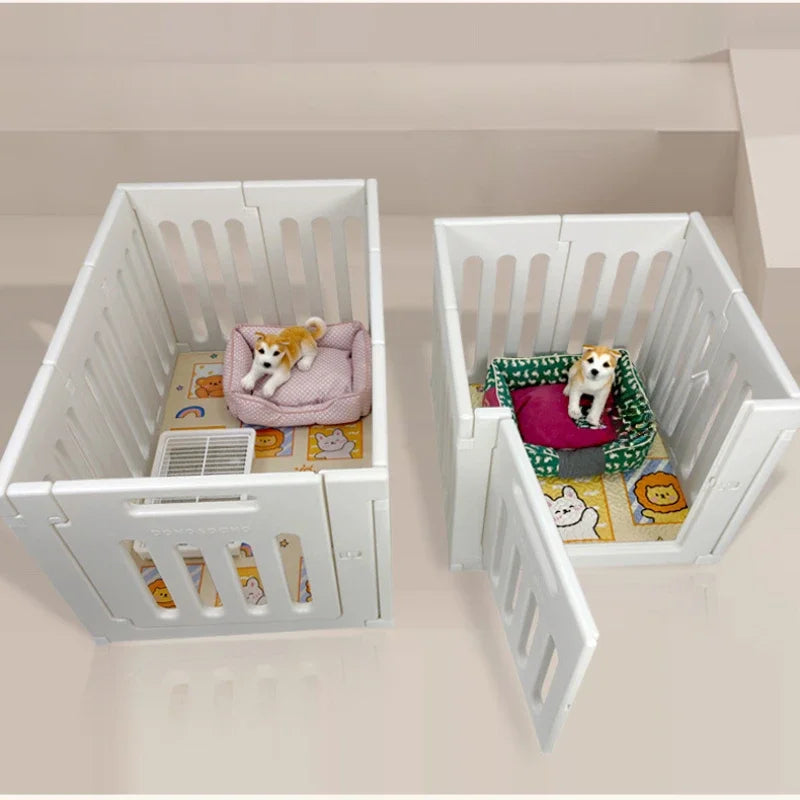 Open Top Small Dog Indoor Cage 66CM Away From Door Plastic Fence Eco-friendly Dog Cage Pet Animal Products Supplies Accessories