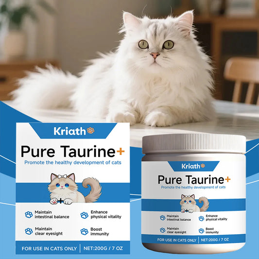 Taurine Powder For Cats Kittys Heart-Vision Daily Well-Ness Gentle On Sensitive Stomachs Cat Nutrient Supplement For Cat Food